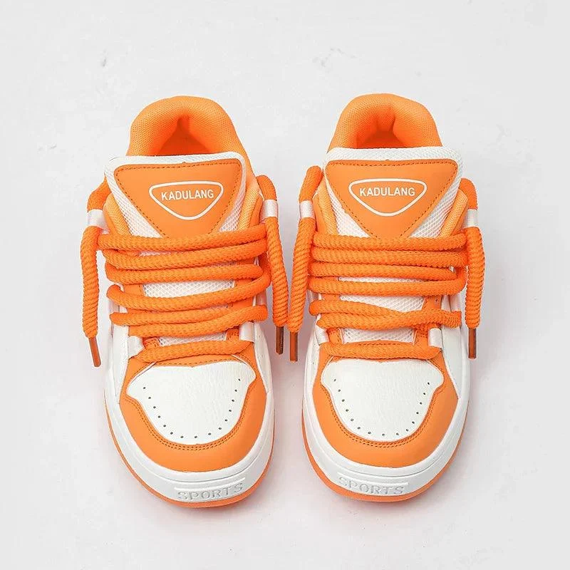 Nya Casual Orange Chunky UNISEX Sneakers - Glova