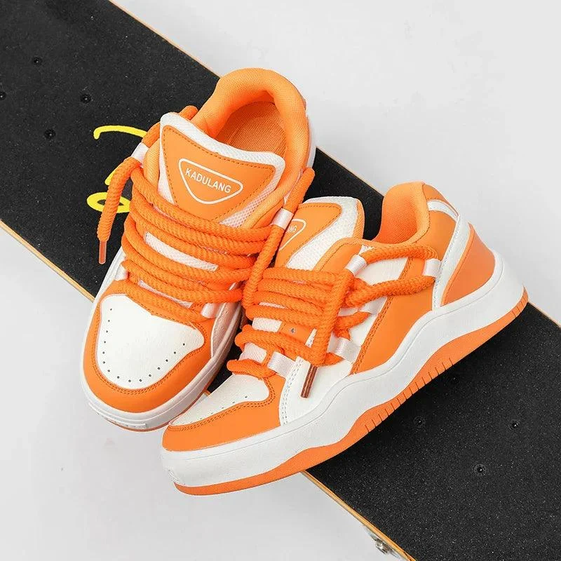 Nya Casual Orange Chunky UNISEX Sneakers - Glova