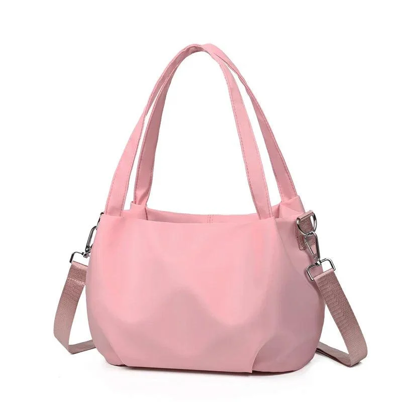 Nylon Bucket Fashion Solid Zipper Shoulder Bag - Glova