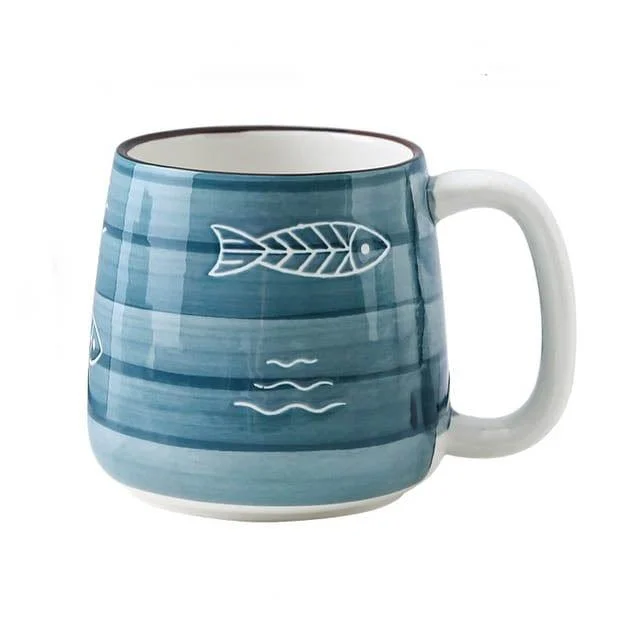 Ocean Hand Painted Ceramic Mug - Glova