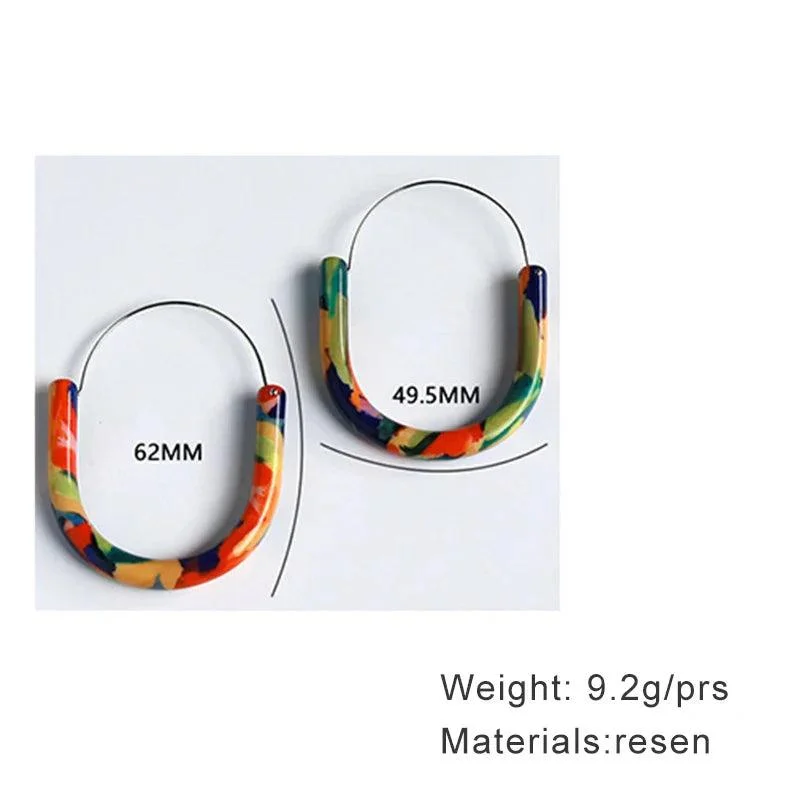 Ona Multi Colors Hoop Earrings - Glova