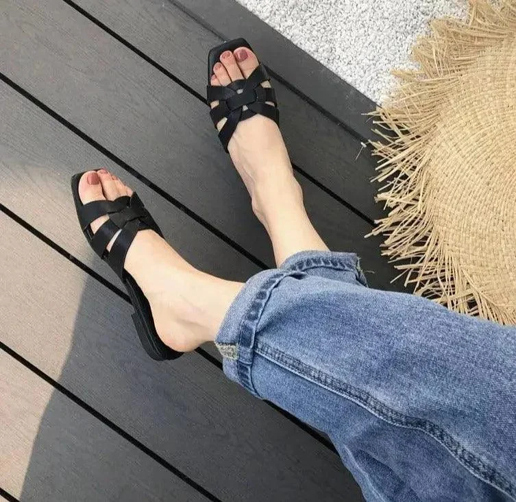 Open Toe Flat Casual Leisure Sandals - Glova