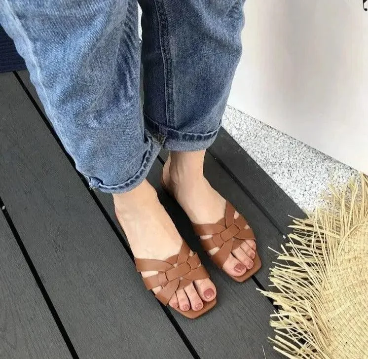 Open Toe Flat Casual Leisure Sandals - Glova