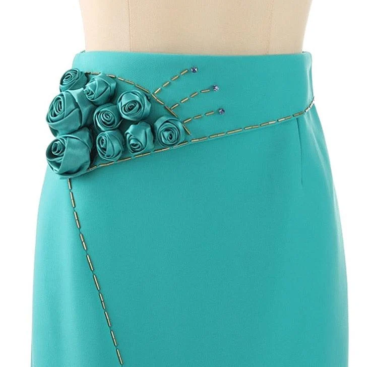 Ophelia Rose Applique Pencil Skirts - 3 Colors - Glova