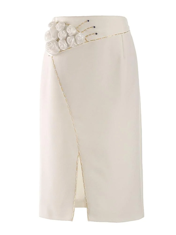 Ophelia Rose Applique Pencil Skirts - 3 Colors - Glova