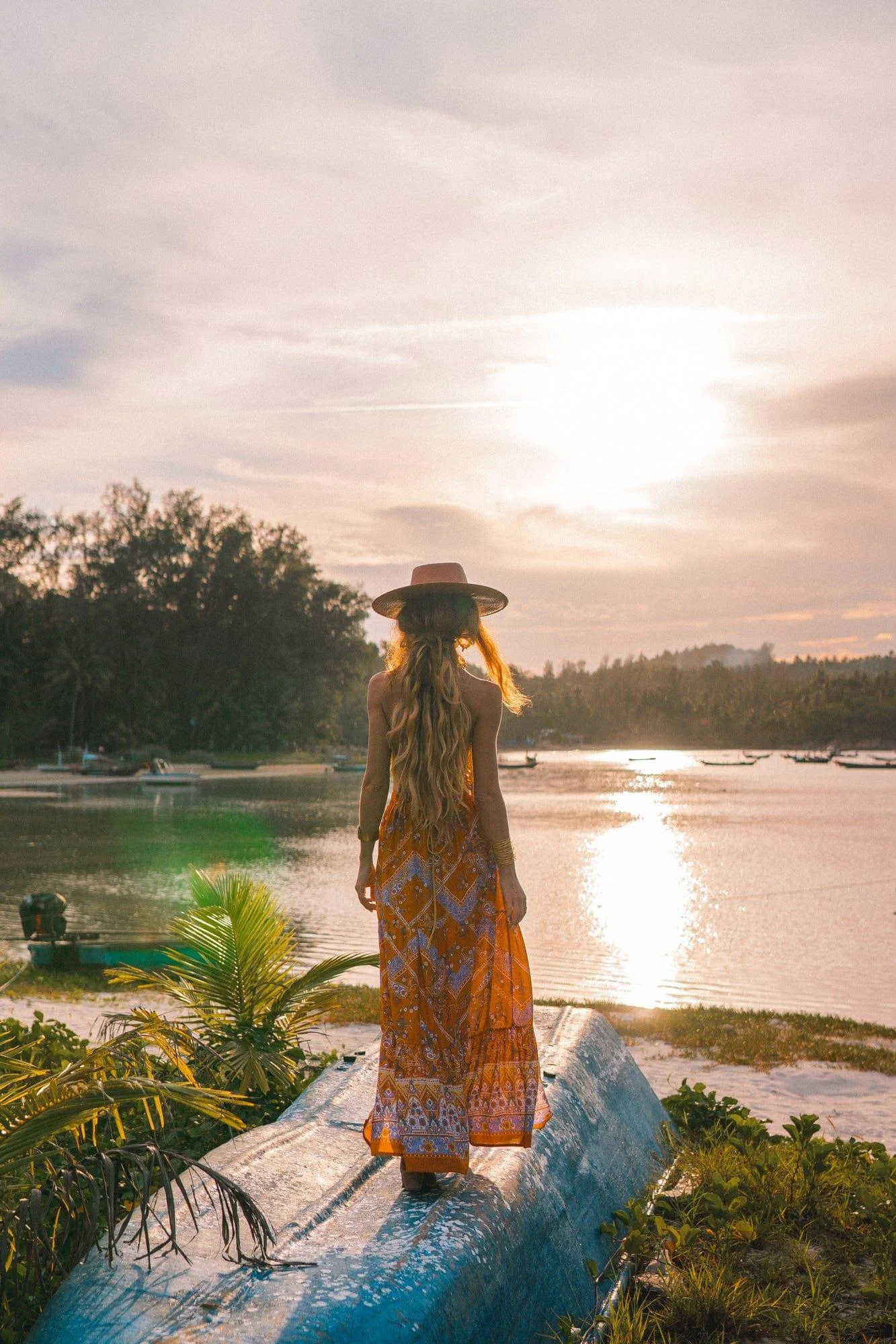 Orange Boho Style Vintage Skirt - Glova