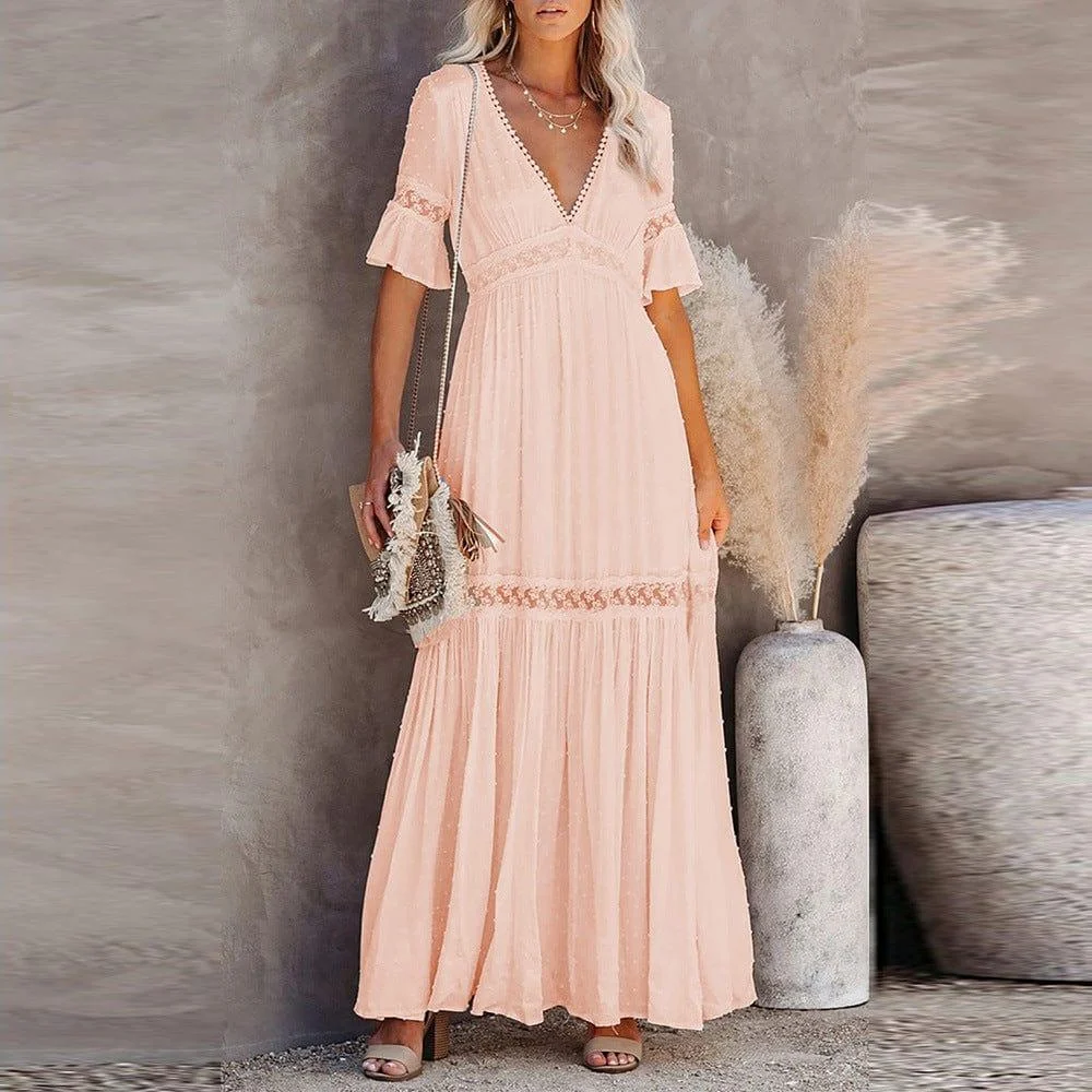 Oriana Boho Maxi Dress - Glova