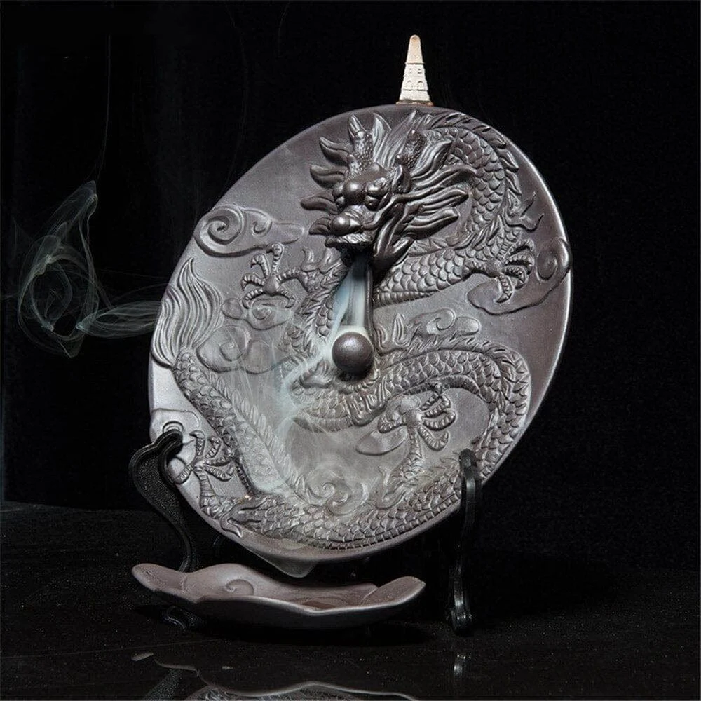 Oriental Dragon Backflow Incense Burner - Glova