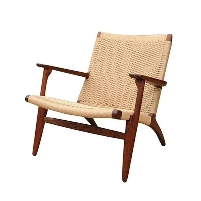 Otis Lounge Rattan & Wood Chair - Glova