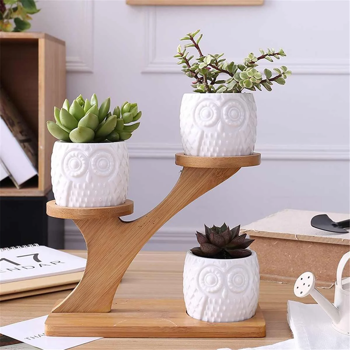 Owl Ceramic 3 tier Bamboo Set - Glova