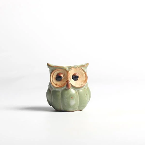 Owl Ceramic Flower Pot Set 5pcs - Glova