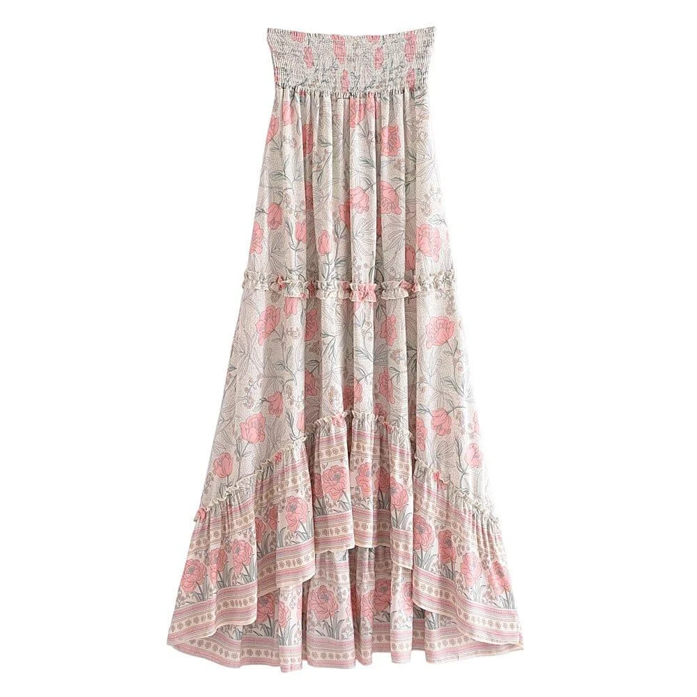 Pastel Garden Symphony Maxi Skirt - Glova