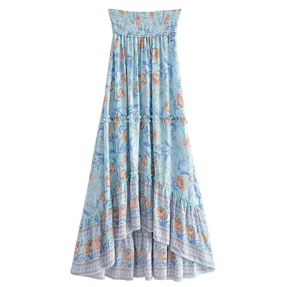 Pastel Garden Symphony Maxi Skirt - Glova