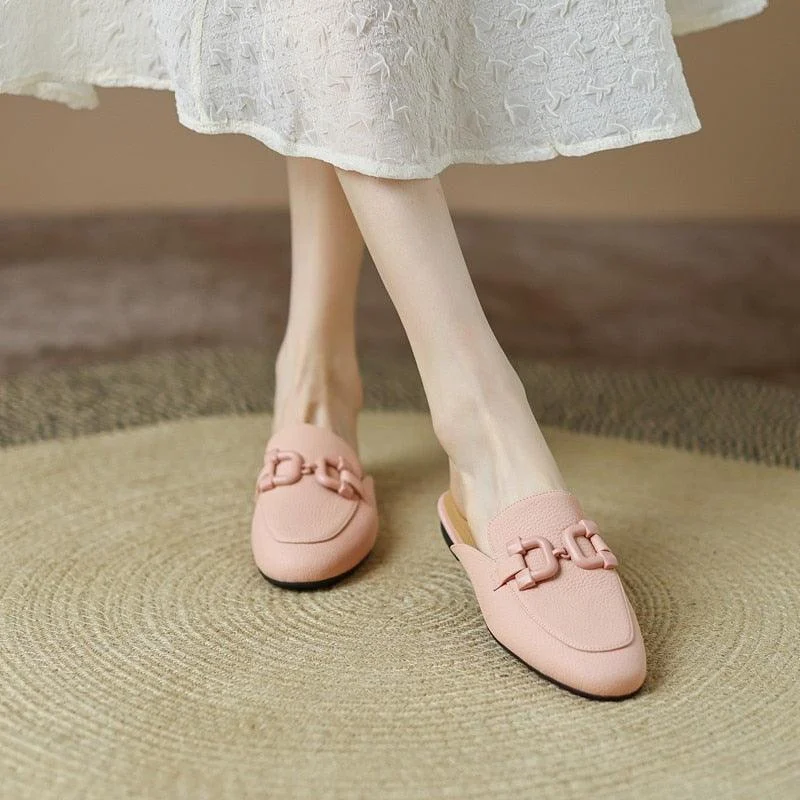 Pastel Horsebit Buckled Mule Slippers - 6 Colors - Glova