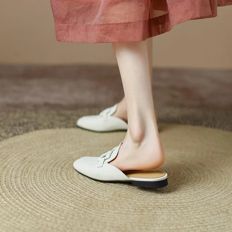 Pastel Horsebit Buckled Mule Slippers - 6 Colors - Glova