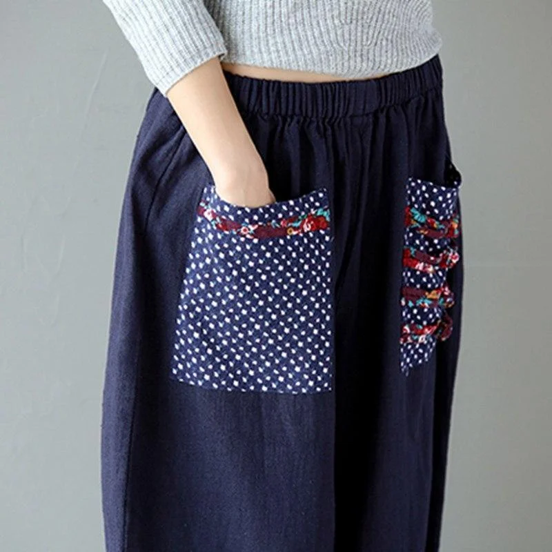 Patchwork Pocket Harem Pants (2 Colors) - Glova