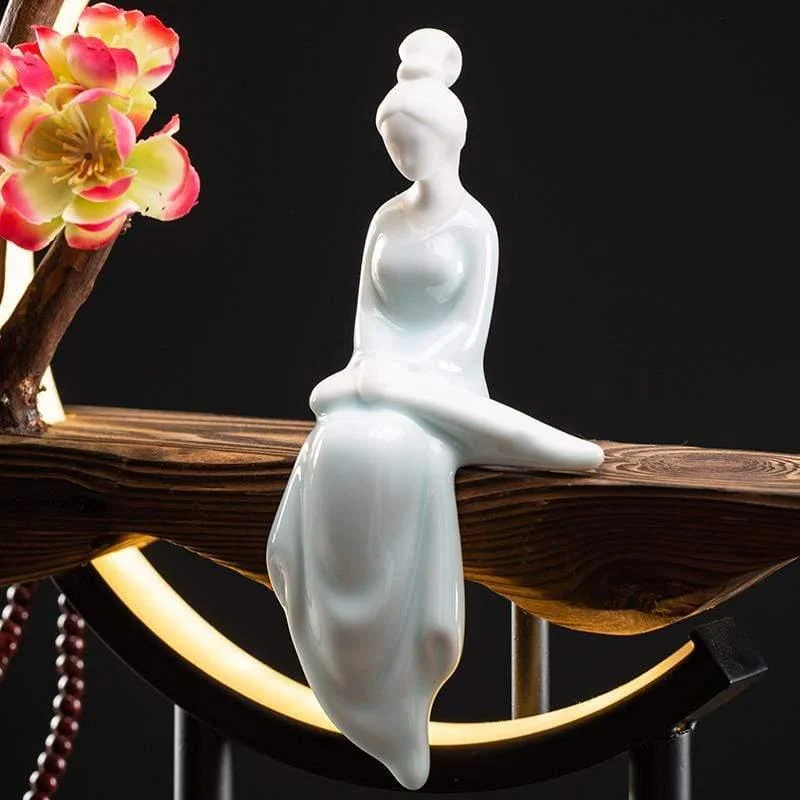 Peaceful Lady Backflow Incense Burner Lamp - Glova