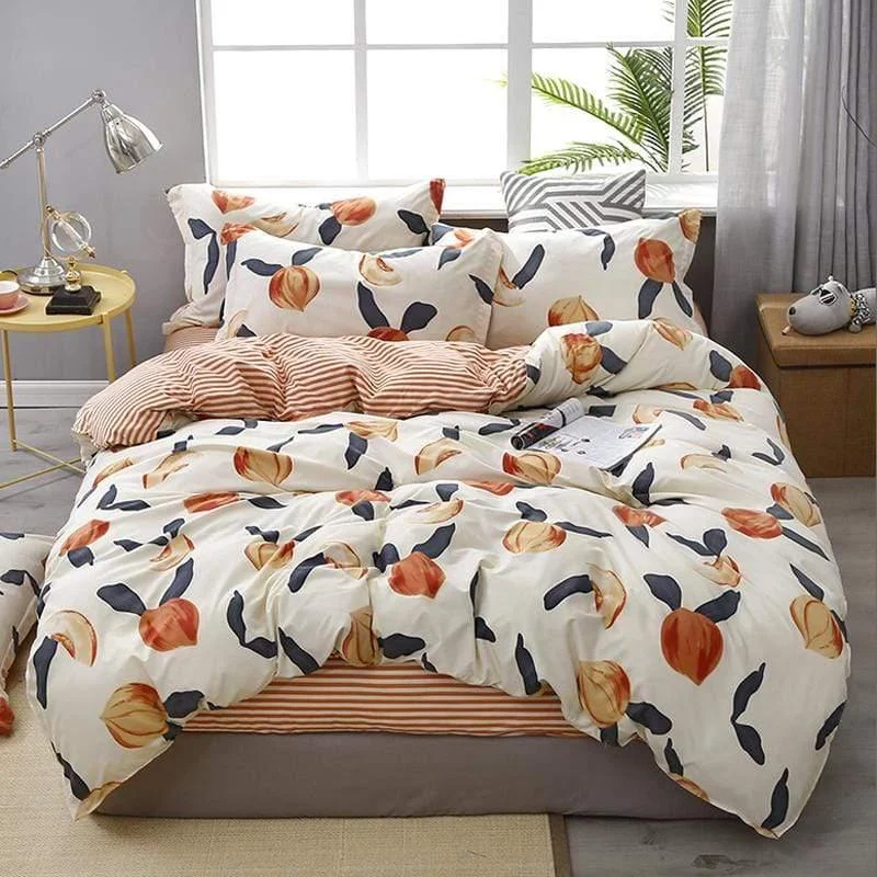 PEACH BEDDING SET 4PCS - Glova