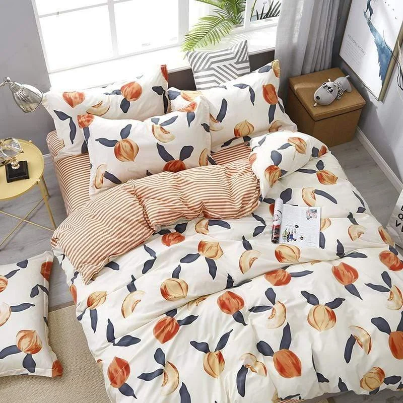 PEACH BEDDING SET 4PCS - Glova