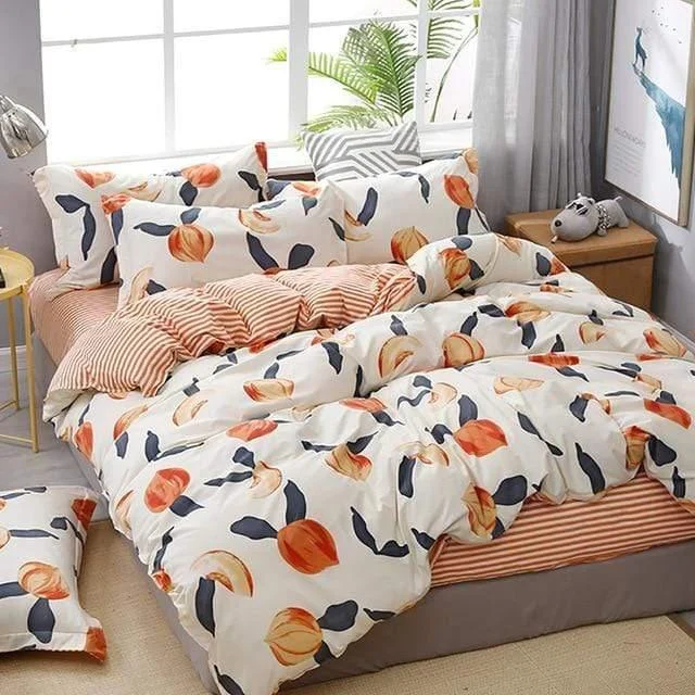 PEACH BEDDING SET 4PCS - Glova