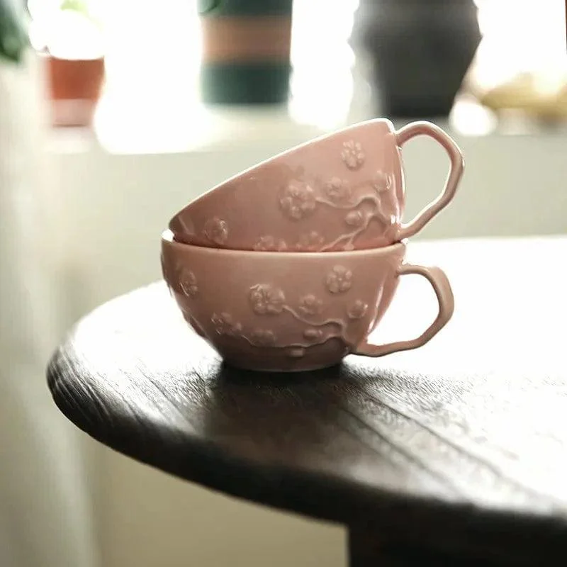 Peach Blossom Ceramic Coffee Mug - Glova