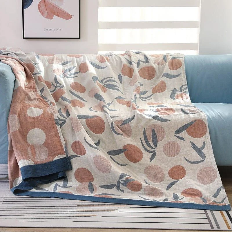 Peaches Bedspread Blanket - Glova