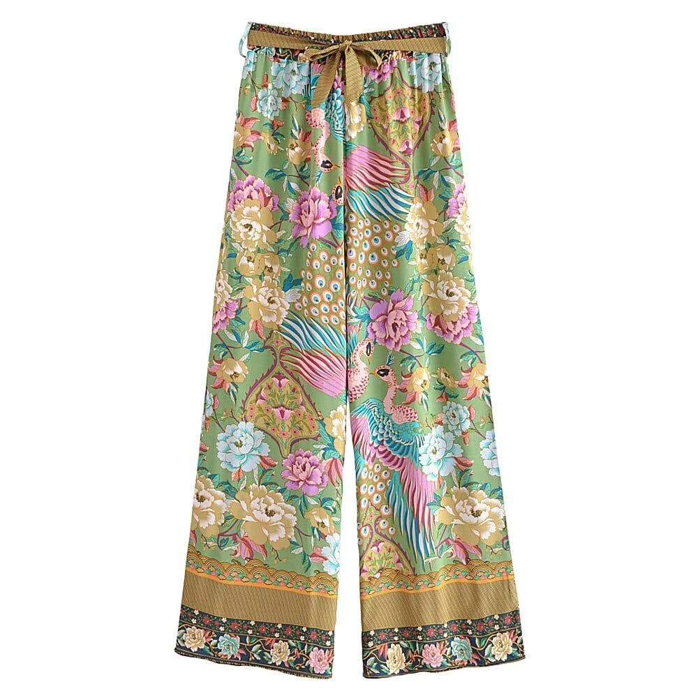 Peacock Dreams Boho Pants - Glova