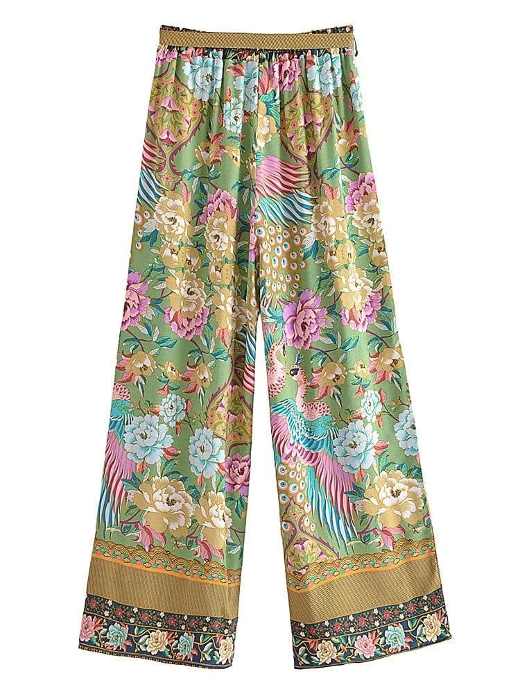 Peacock Dreams Boho Pants - Glova