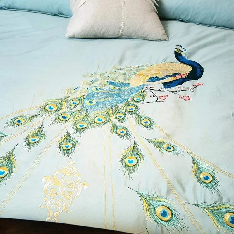 Peacock Duvet Cover Set - Glova