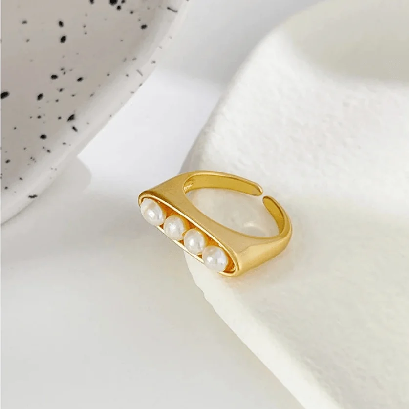 Pearl Pea Pods Rings - Gold or Silver - Glova