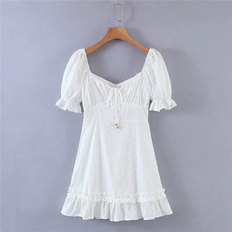 Pearl White Mini Dress - Glova