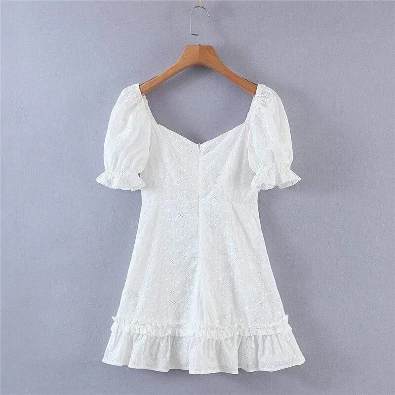 Pearl White Mini Dress - Glova