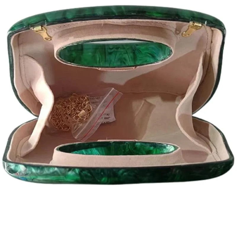 Pearlescent Acrylic Box Clutch - 4 Colors - Glova