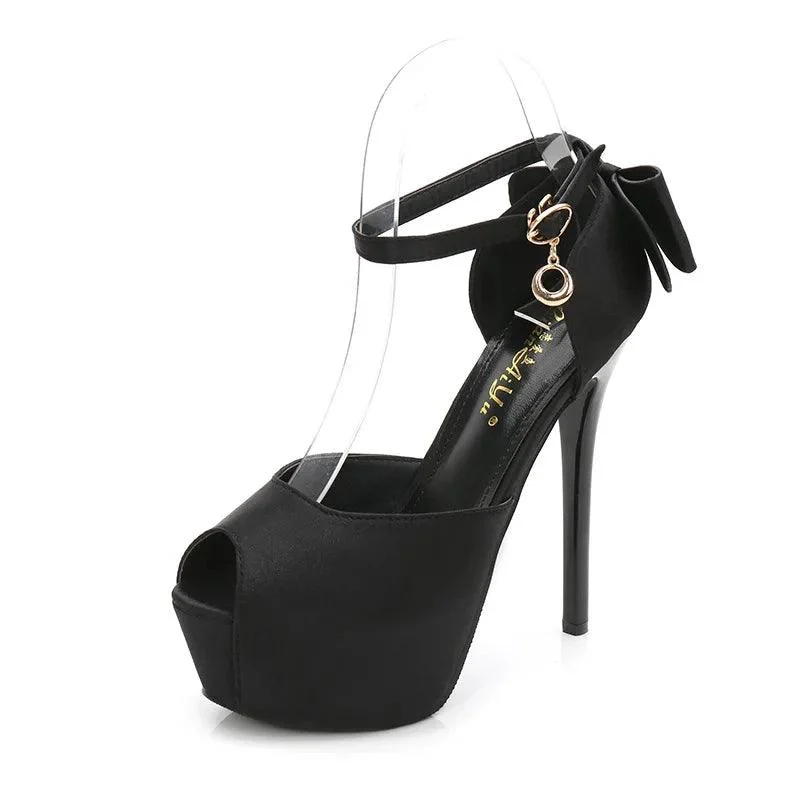 Peep Toe Women Stiletto High Heels Shoes - Glova