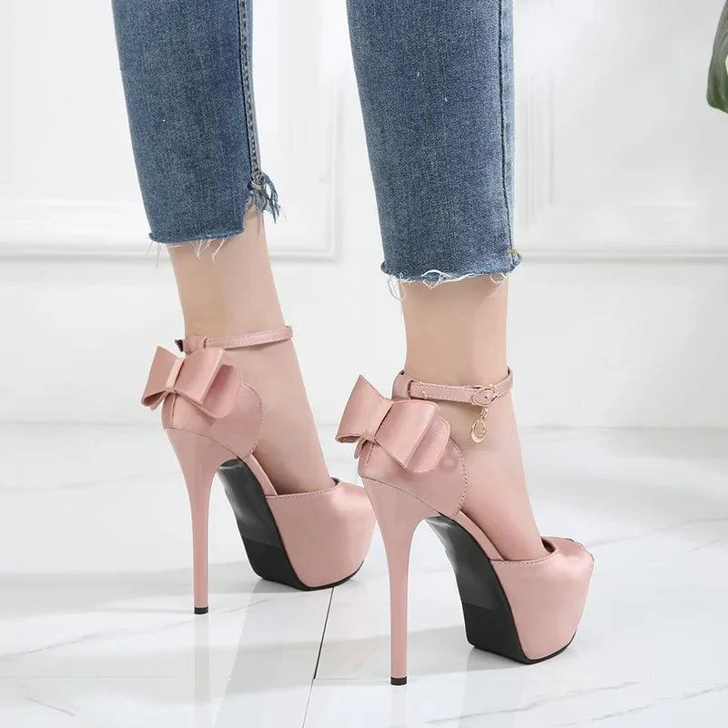 Peep Toe Women Stiletto High Heels Shoes - Glova