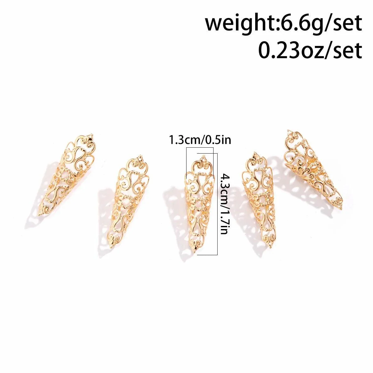 Persian Motif Finger Nail Rings - Glova