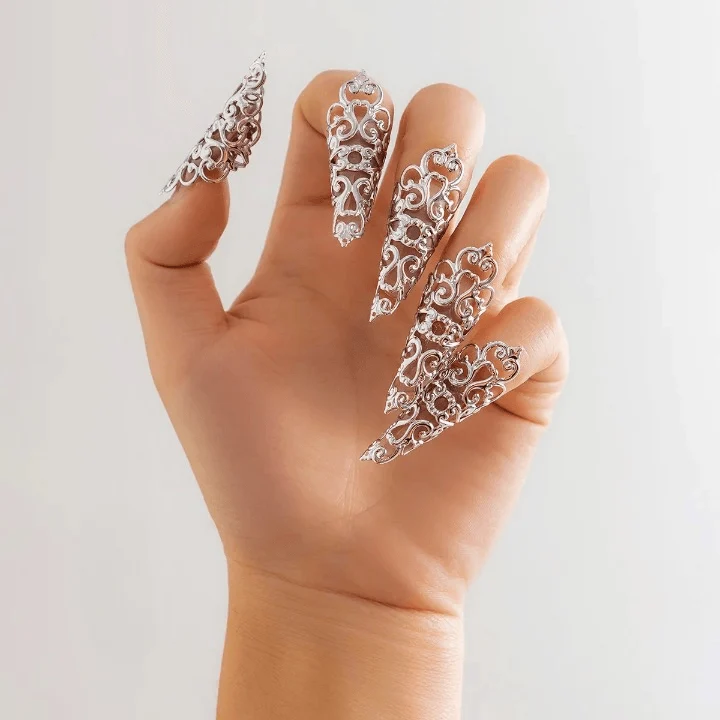 Persian Motif Finger Nail Rings - Glova