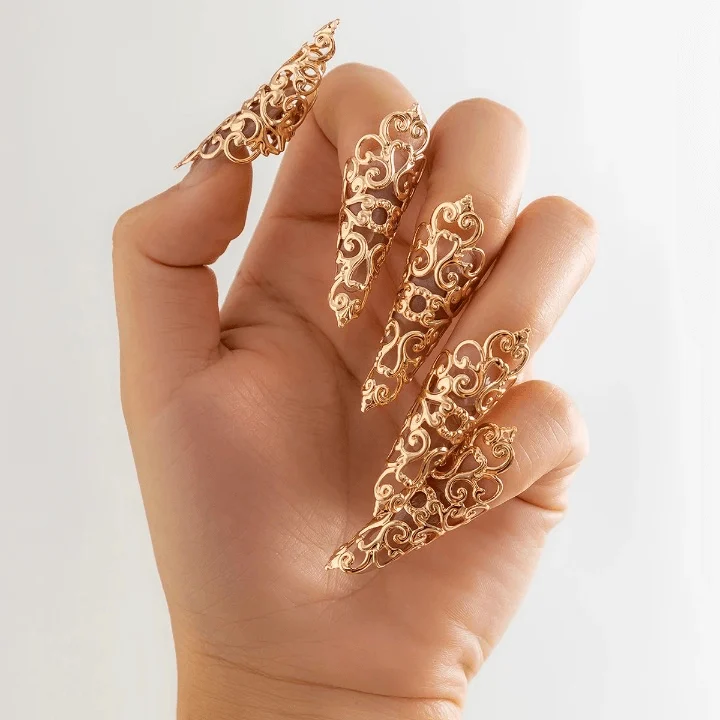 Persian Motif Finger Nail Rings - Glova