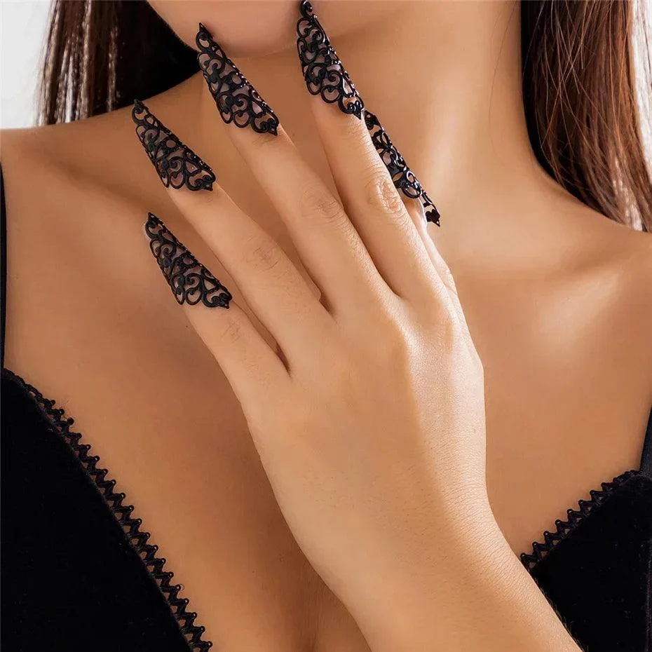 Persian Motif Finger Nail Rings - Glova