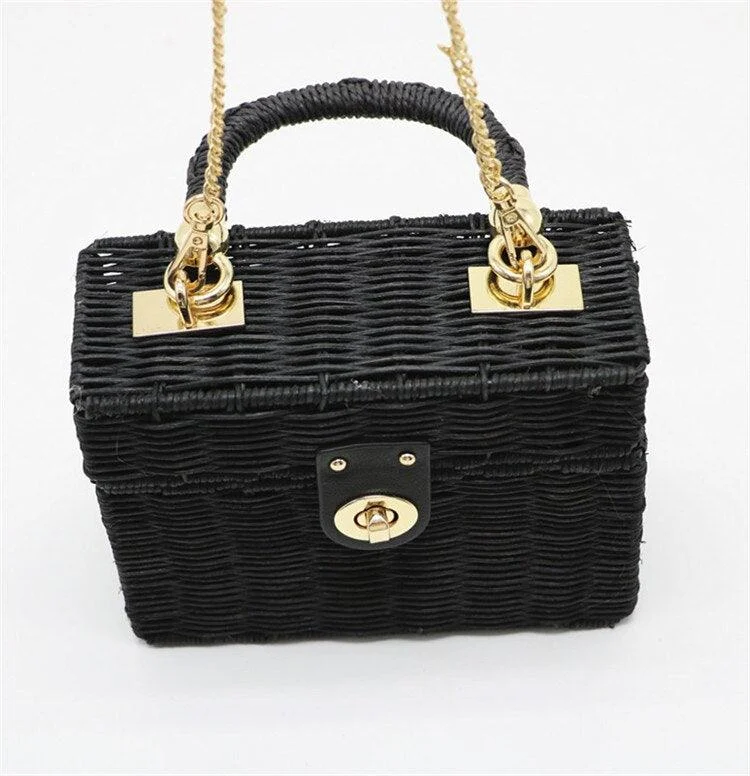 Petunia Rattan Box Bags - 3 Colors - Glova