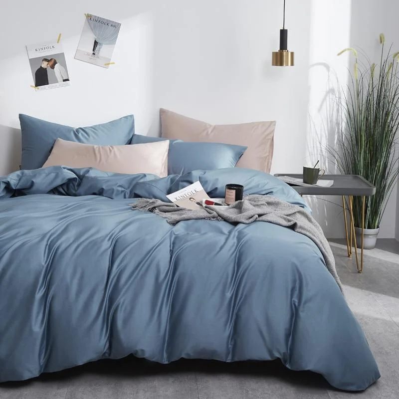 Plain Silky Soft Duvet Cover Set - Glova