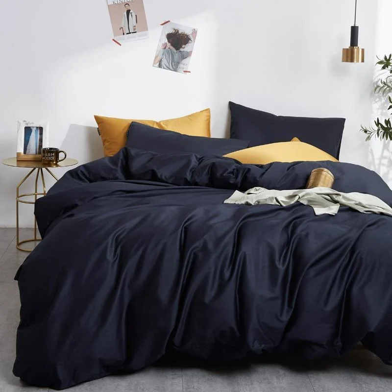 Plain Silky Soft Duvet Cover Set - Glova