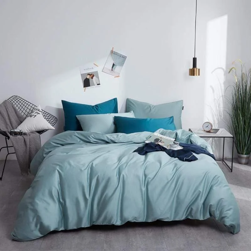 Plain Silky Soft Duvet Cover Set - Glova