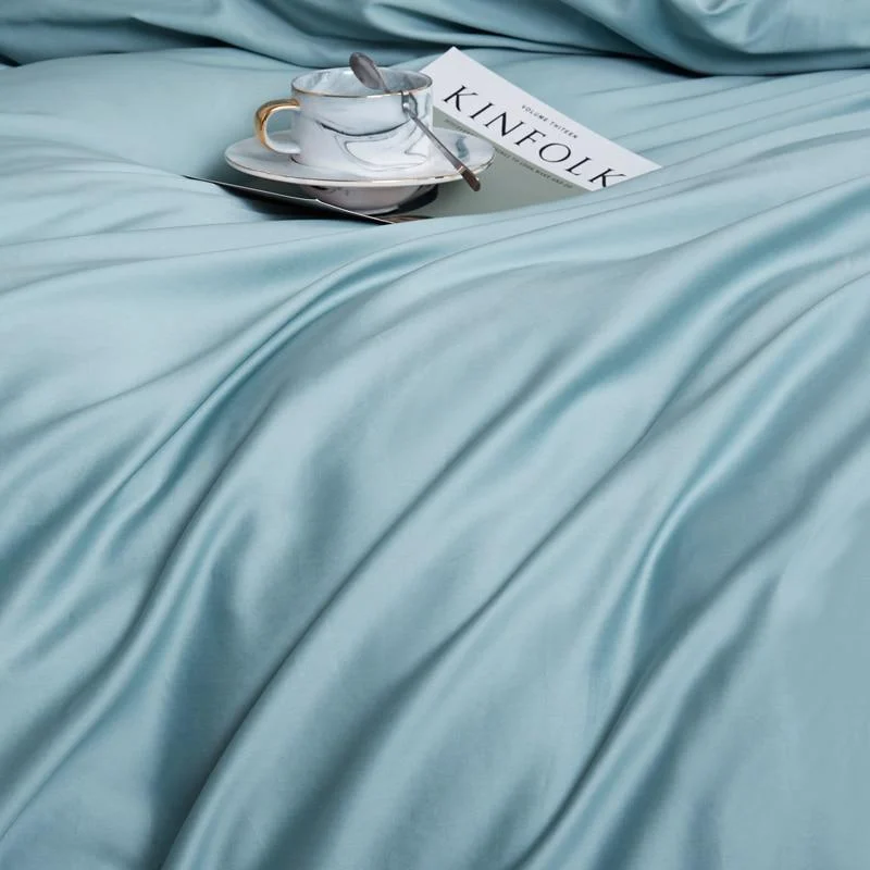 Plain Silky Soft Duvet Cover Set - Glova