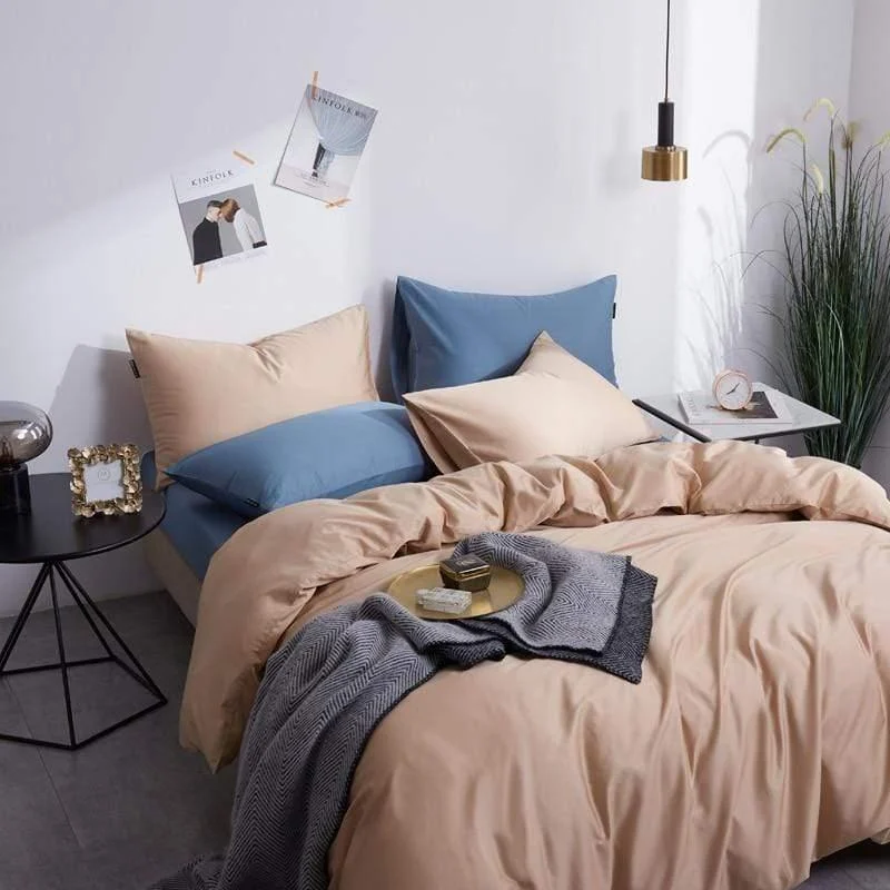 Plain Silky Soft Duvet Cover Set - Glova