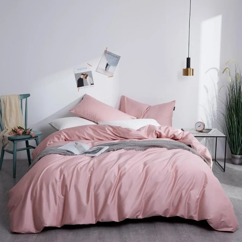 Plain Silky Soft Duvet Cover Set - Glova