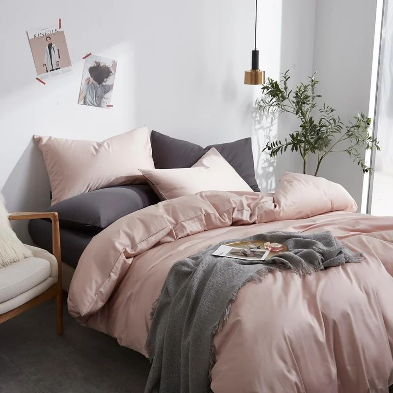 Plain Silky Soft Duvet Cover Set - Glova