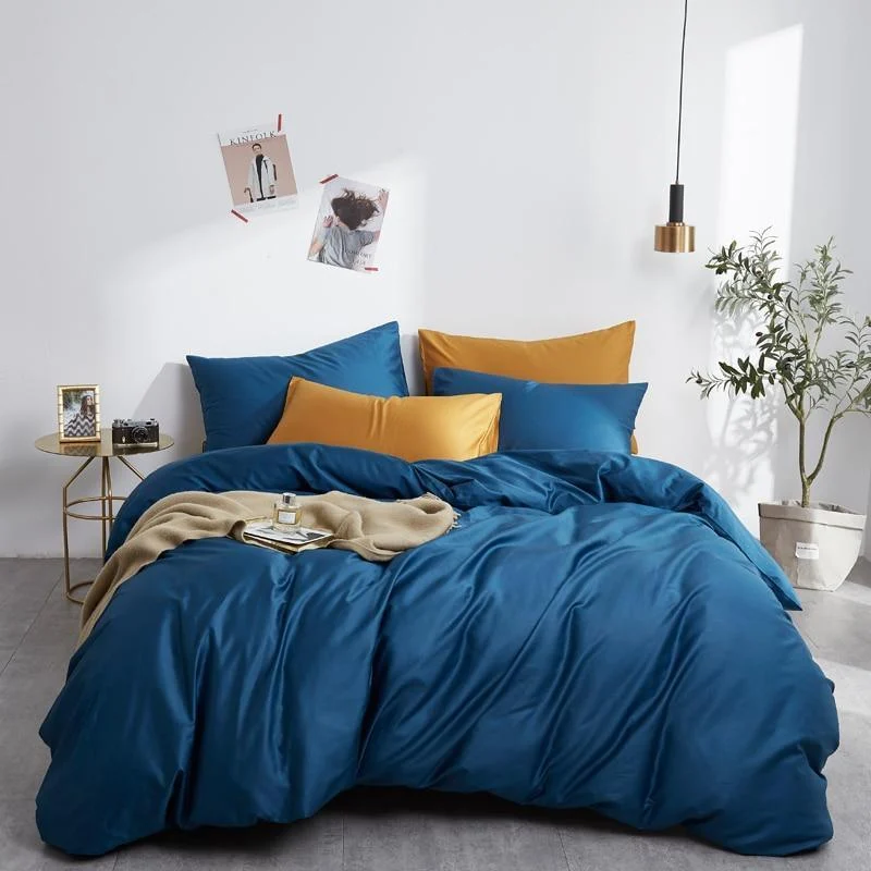 Plain Silky Soft Duvet Cover Set - Glova