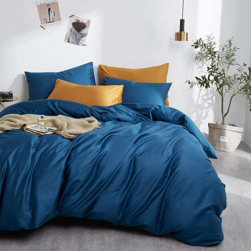 Plain Silky Soft Duvet Cover Set - Glova