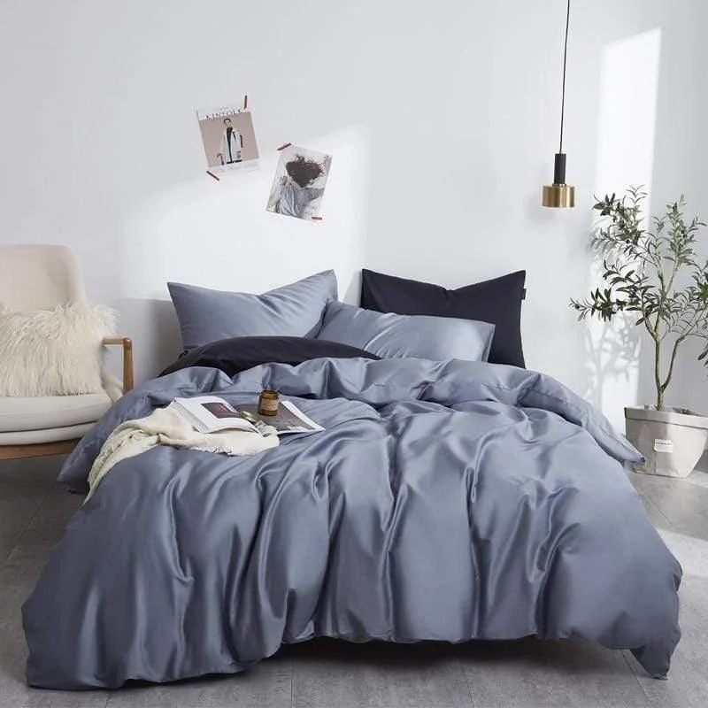 Plain Silky Soft Duvet Cover Set - Glova